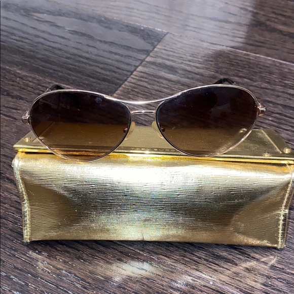 Gold/ brown Tory Burch sunglasses main image 6